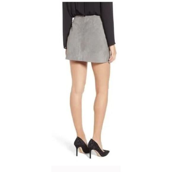 BlankNYC Women's Lace-Up Suede Miniskirt in Grey Size 26 MSRP $98 - Picture 4 of 7